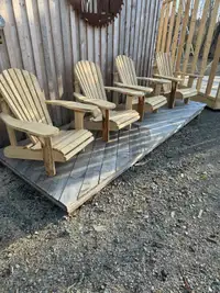 Rustic Adirondack chairs