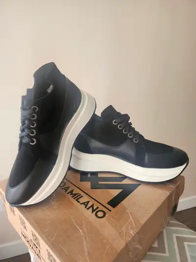 New women's winter sneakers made of genuine leather and natural, View more