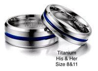 His & Her stainless steel couples rings