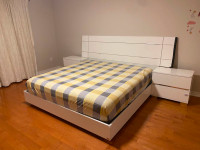 Premium Italian Status brand King Size Bed with Two Night Stands
