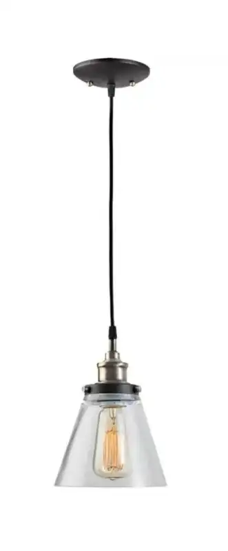NEW GLOBE Jackson 1-Light Pendant Light Fixture - Antique Brass, View more