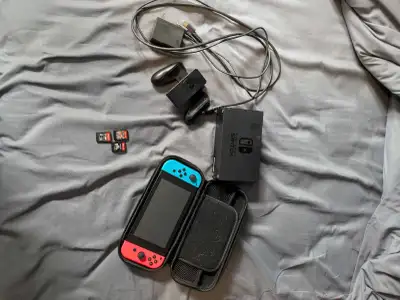 Nintendo switch with games, View more