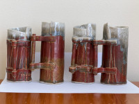 Set of 4 Decorative Ceramic Mugs