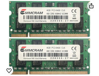 Emmcram 8GB (2 x 4GB) PC2-6400 DDR2-800 200PIN SoDIMM Laptop RAM