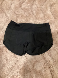Black lululemon shorts size 2