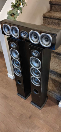 Two Soundstage 3D40 towers and matching 3D10 centre speaker