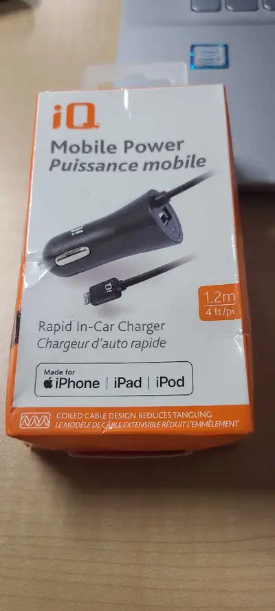 Chargeur d'auto rapide jamais utilise pour iPhone | iPad | iPod