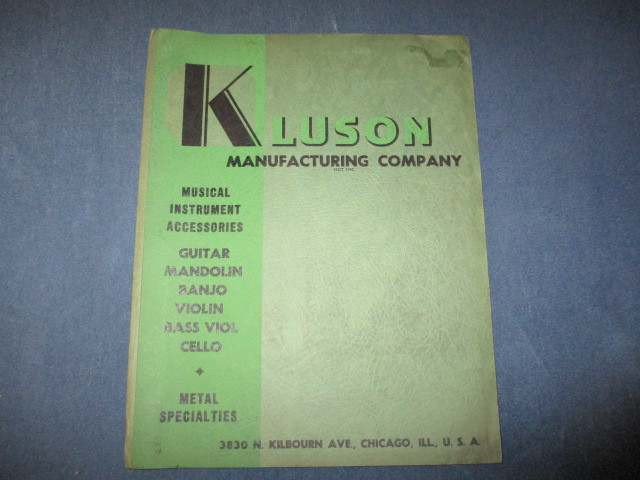 RARE 1950 KLUSON MFG. CO. CATALOG-GUITAR-MANDOLIN-BANJO-VIOLIN+ dans Art et objets de collection  à Laval/Rive Nord