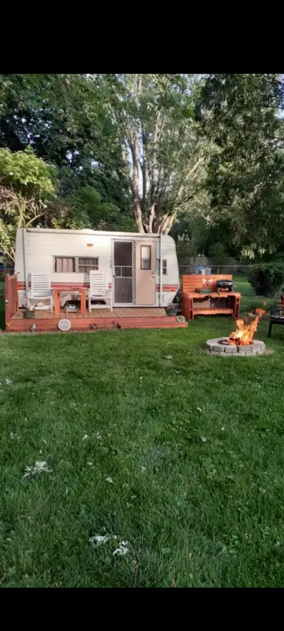 Camping trailer., View more