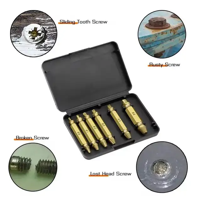 6 pcs Damaged Screw Extractor408078585452318720