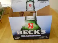 BECK'S Cardboard 6 Pack Carry Case