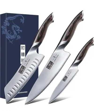 3 Pieces Kitchen Knife Set, View more
