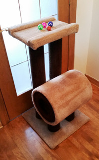 Cat Perch/Scratching Post, Carrier and Toilet Trainer