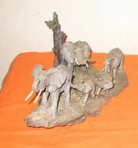 ELEPHANT  HERD - 6 Total  Display Piece -