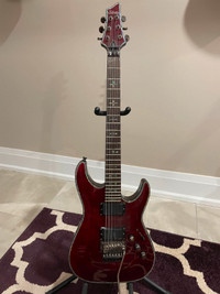 Schecter Hellraiser Black Cherry Guitar with Floyd Rose and EMGs