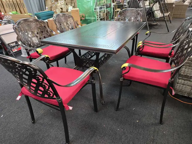 7-Piece Cast Aluminum Patio Set in Patio & Garden Furniture in Markham / York Region - Image 7