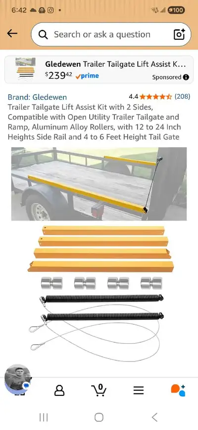 Deploy and lift assist for trailer talegate