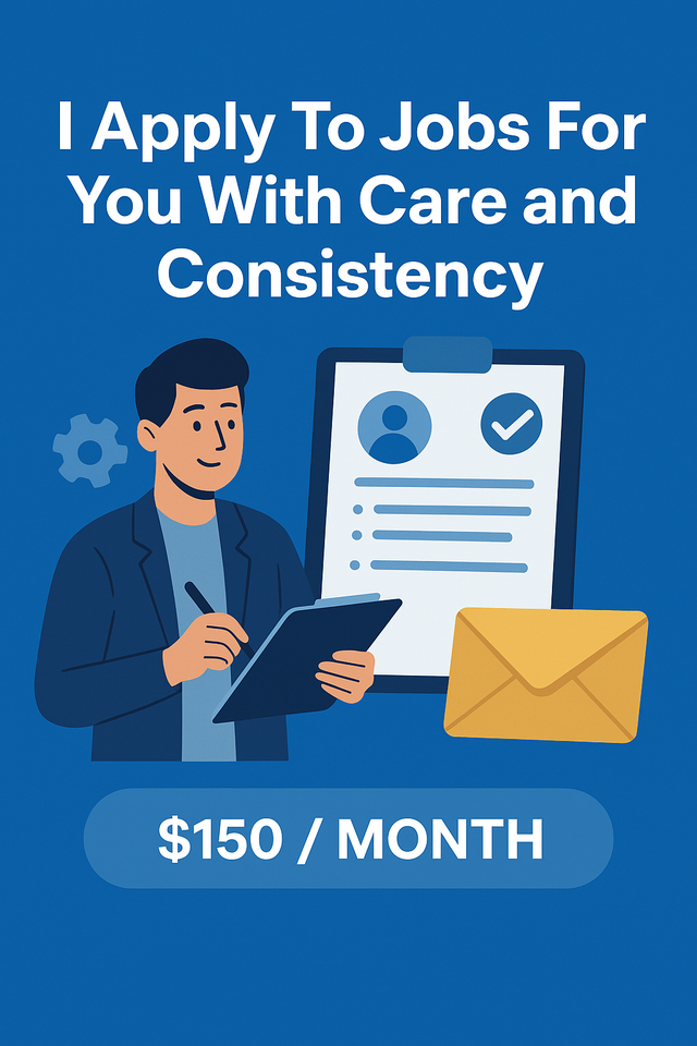 I Apply To 100s of Jobs For You With Care and Consistency64573397523715120