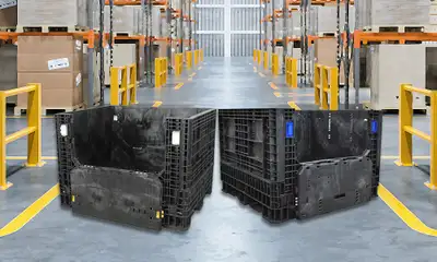 USED BULK BOXES, PALLET CONTAINERS,USED PLASTIC COLLAPSIBLE BINS, View more