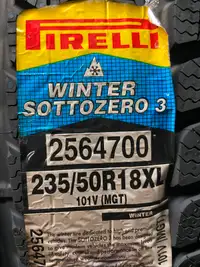 4 Brand New Pirelli Winter Sottozero 3  in 235/50/18 Winter Tire