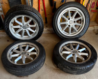Set of tires and wheels for a Smart Car.  , came from a 2008.