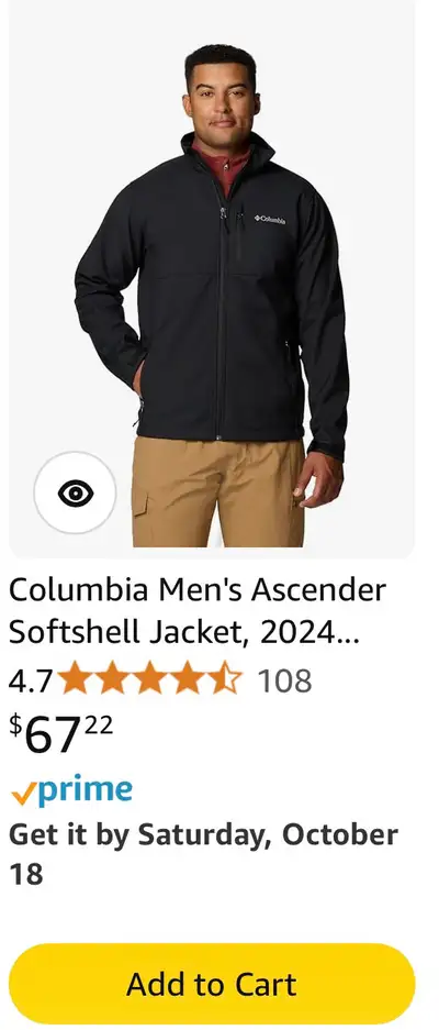 Columbia Men’s XXL Soft-shell Jacket, View more