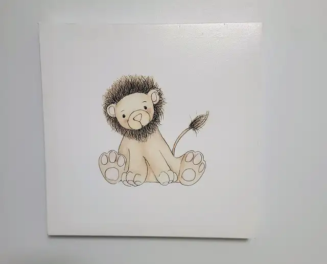 NEW - Two Nursery Wall Art Pictures (1x1ft) - Lion and Elephant in Other in London - Image 3