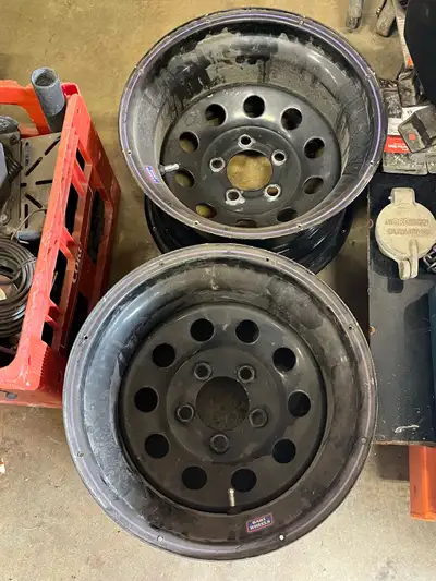 BART wheel rims came off a late 70’s Nova. 15x10 pre-drilled for slicks. In decent shape asking $150...