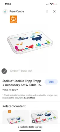 Stokke Table top Tray Placemat 