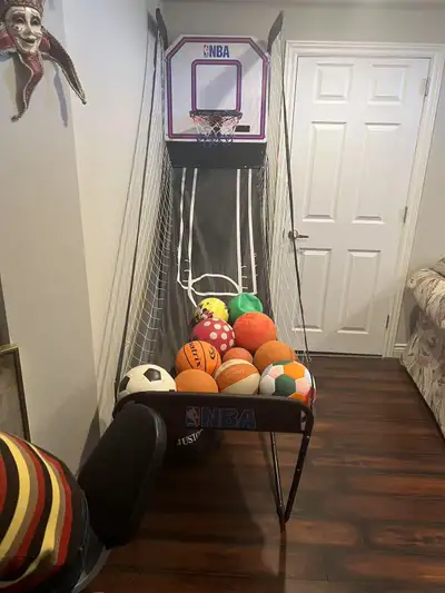 NBA Basketball Hoop including 14 pieces balls, View more