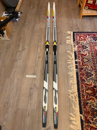 Salomon X country skis and boots