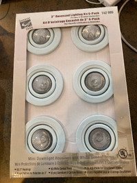 Commercial Electric -3" Recessed Lighting Kit 6 - pack