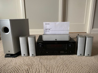 Denon AVR-789 7.1 Receiver, 5 Yamaha Speakers and sub-woofer.