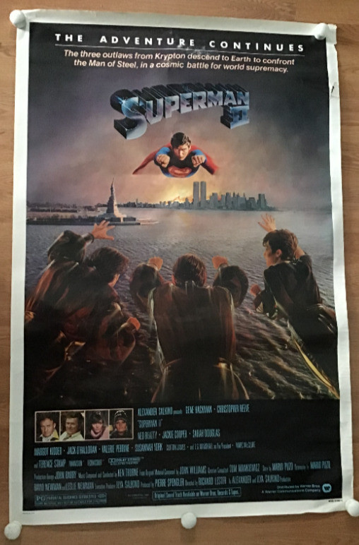 Superman 2 Original 27" x 41" Warner Bros Movie Poster-1981 in Arts & Collectibles in City of Toronto - Image 2