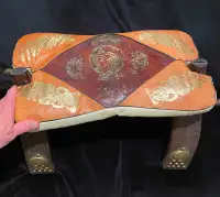 Antique Vintage Peruvian Leather Egyptian Camel Saddle