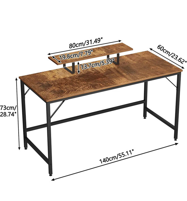 HOMEYFINE Computer Desk,Laptop Table with Storage for Controller in Desks in Oshawa / Durham Region - Image 4