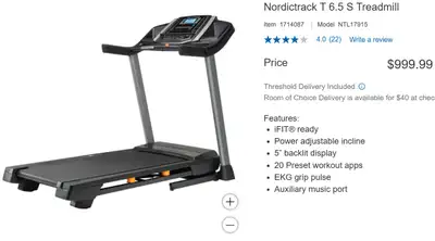 NordikTrack 6.5S Treadmill, View more