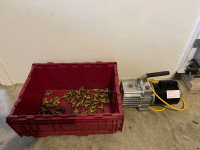 HVAC vacuum pump and gas fittings 