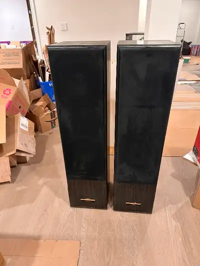 Two 4 ft tall Pioneer speakers in good condition. All cables excluded. Great for movie rooms and hom...