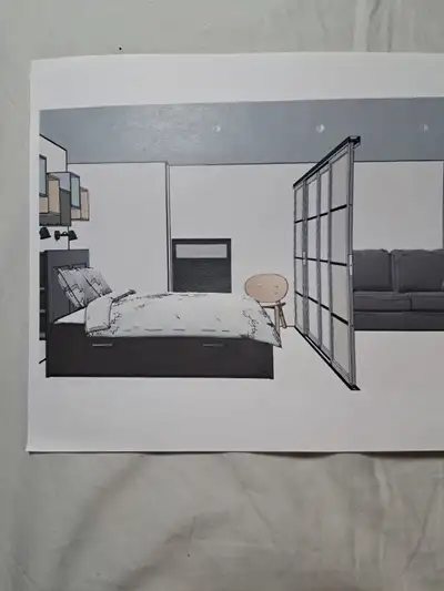 ------  UN MOIS GRATUIT. BACHELOR 31/2,DEMI S/SOL,MEUBLÉ, GRANDE