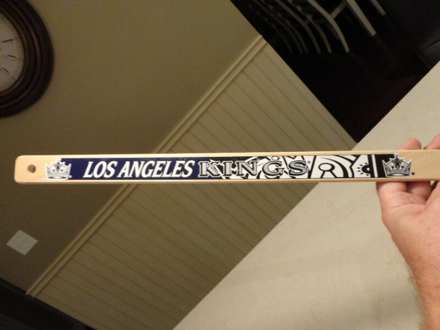 Jay Wells Autographed Miniature LA Kings Hockey Stick from 80's in Arts & Collectibles in Kitchener / Waterloo - Image 3