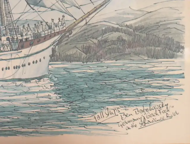 Framed Babelowsky print "Gorch Fock II" in Arts & Collectibles in Ottawa - Image 3