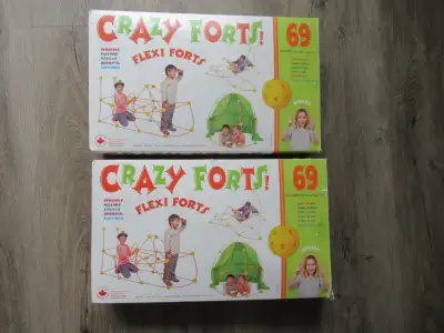 2 Crazy Flexi Forts: 50 Balls, 88 BENDABLE Sticks, SETS COMPLETE, View more