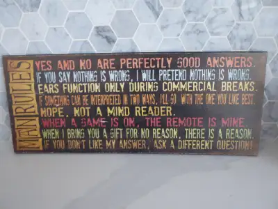 Man Cave Decorative Wood Hanging Wall Décor, View more