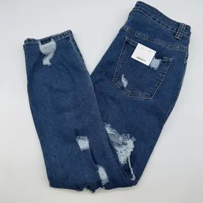 Forever 21 Mom Jeans Ripped DistressedDenim Size US 11(junior), View more