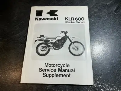 1985-1994 Kawasaki KLR600 (Electric Starter) Service Manual, View more