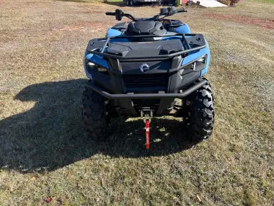 Brand new 2025 Can am Outlander 700 XT Scandi Blue, has Warn winch. Only 25km on it since new extend...