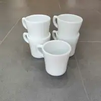 Vintage Pyrex Tableware Milk Glass Coffee Mugs Cups #709 Set 5x