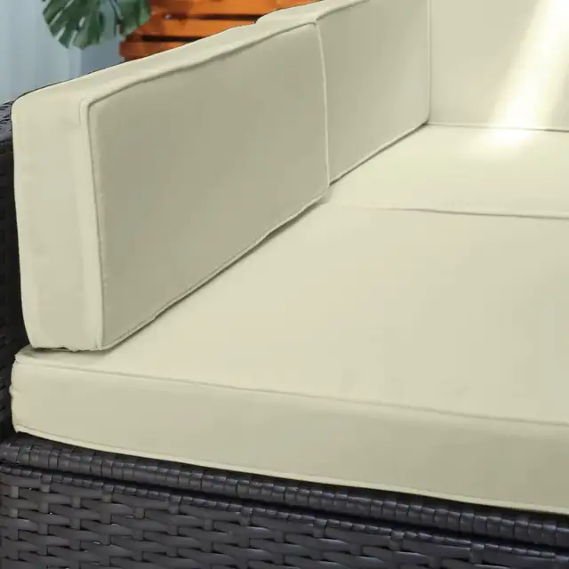 7 Pieces Patio Sofa Outdoor Wicker Sectional Patio Furniture in Patio & Garden Furniture in Markham / York Region - Image 9