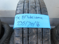 4 tires of Bridgestone 235/70/17 All-Season tires for sale